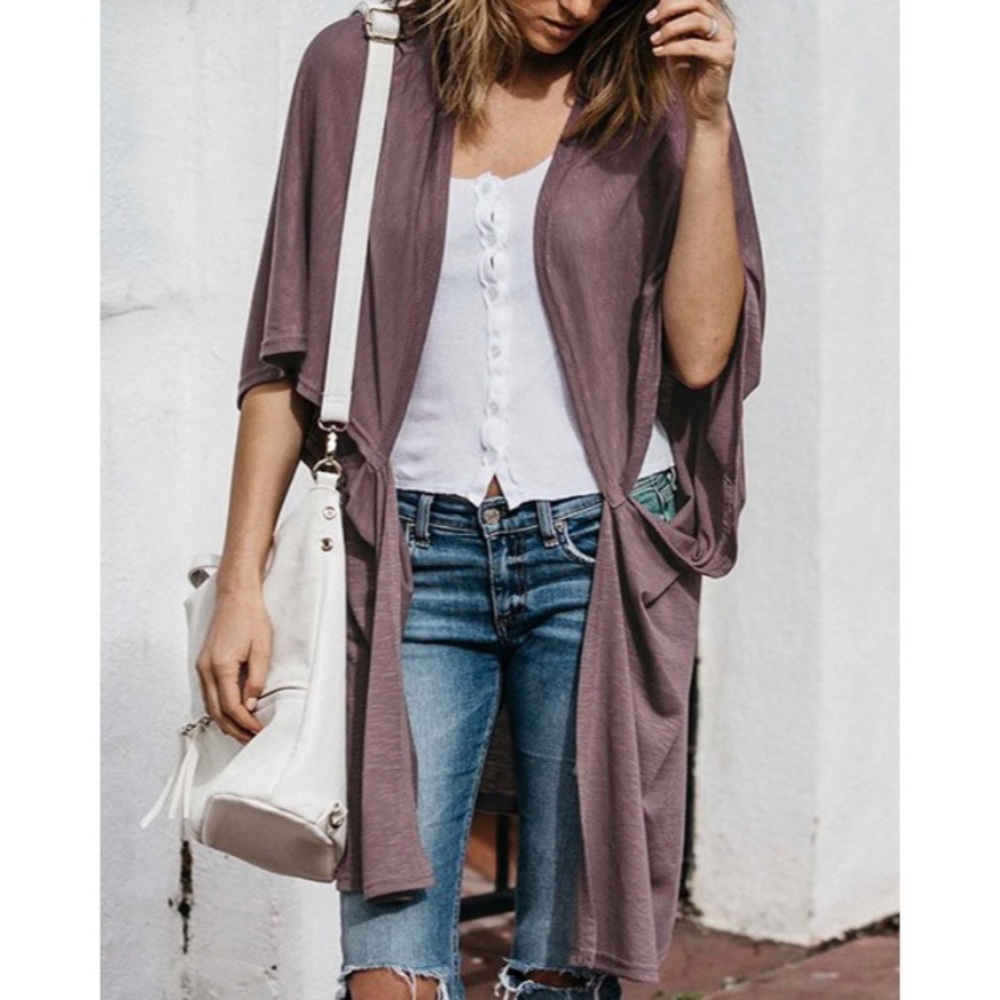 Amaryllis | Mauve Open Cardigan